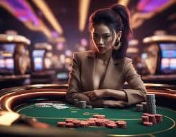 Antarmuka permainan Dragon Tiger netmarble menampilkan statistik putaran dan riwayat taruhan